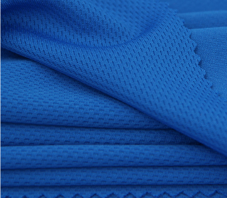 Tissu circulaire respirable bleu de Knit, tissu de maille de nid d'abeilles d'absorption d'humidité